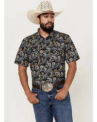 Cody James Men's 18 Carat Paisley Print Short Sleeve Snap Western Shirt