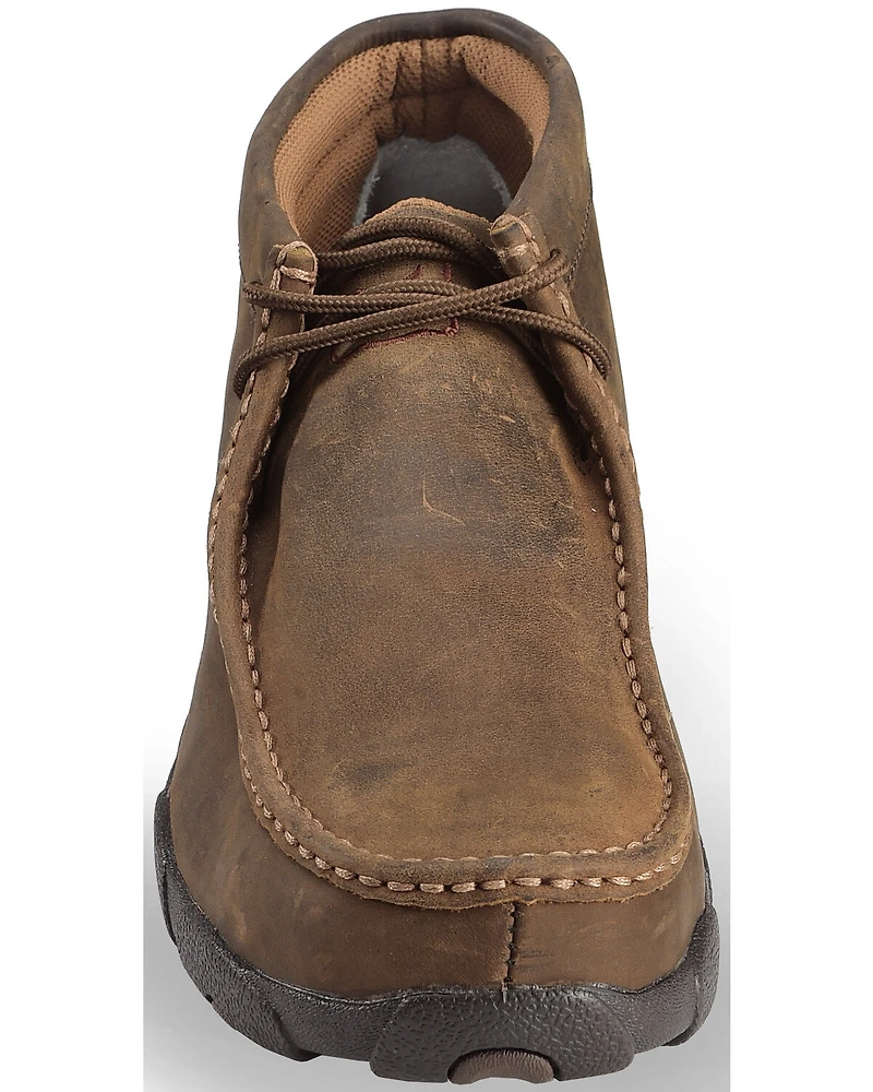 Twisted X Men's Driving Mocs Steel Toe Lace-Up Work Shoes