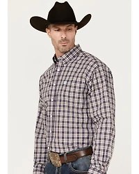 Cinch Men's Plaid Print Long Sleeve Button-Down Western Shirt
