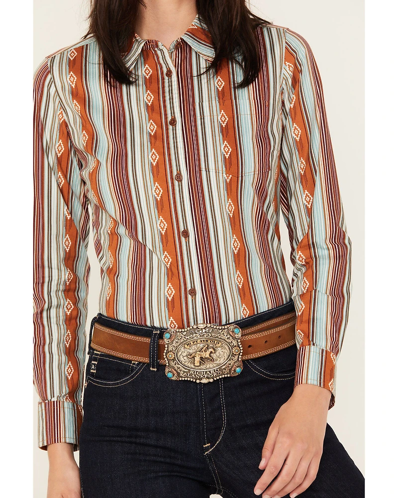 Shyanne Women's Printed Long Sleeve Riding Shirt