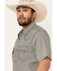 Cody James Men's Pool Party Geo Print Short Sleeve Snap Western Shirt