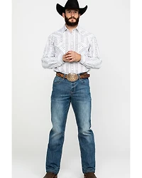 Rough Stock by Panhandle Men's Kaibab Southwestern Print Long Sleeve Western Shirt