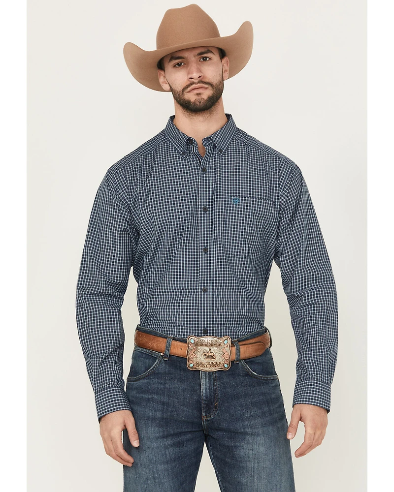 Ariat Men's Pro Series Paddy Classic Fit Checkered Print Long Sleeve Button-Down Western Shirt