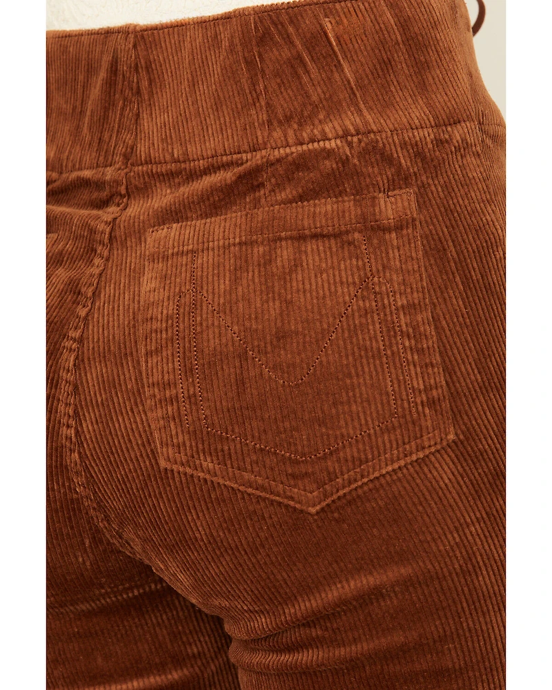 Show Me Your Mumu Women's Cam High Rise Corduroy Bell Bottom Pants