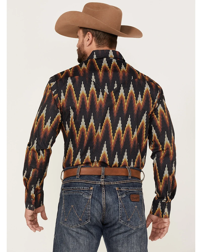 Dale Brisby Men's All-Over Digtal Print Long Sleeve Snap Western Shirt