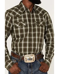 Cody James Men's Lost Trail Plaid Print Long Sleeve Snap Western Shirt
