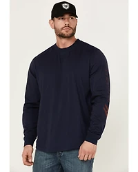 Hawx Men's Long Sleeve Knit Solid Logo Work T-Shirt - Tall