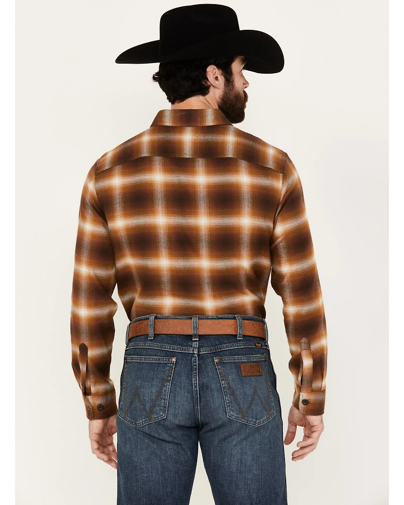 Pendleton Men's Burnside Plaid Print Long Sleeve Button-Down Flannel Shirt
