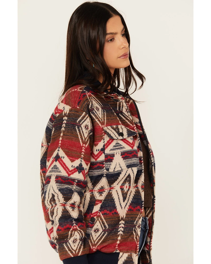 Rock & Roll Denim Women's Southwestern Print Bomber Jacket