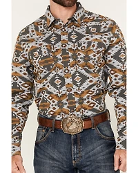 Cody James Men's Buckle Up Southwestern Print Long Sleeve Snap Western Shirt - Tall