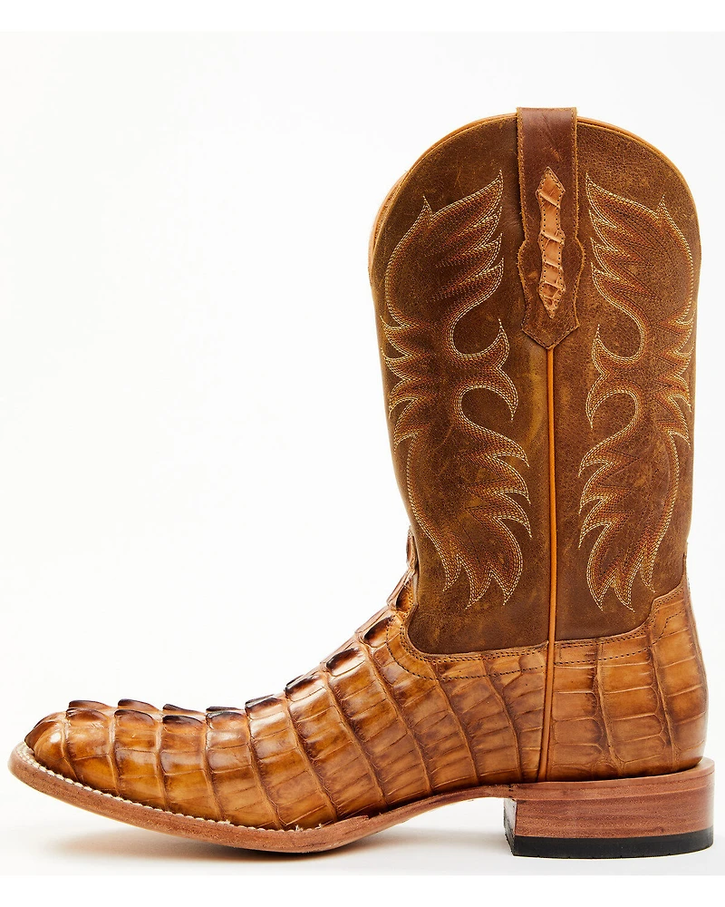 Cody James Men's Caiman Cognac 12" Exotic Western Boots - Broad Square Toe
