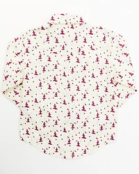 Shyanne Toddler Girls' Cactus Print Long Sleeve Pearl Snap Shirt