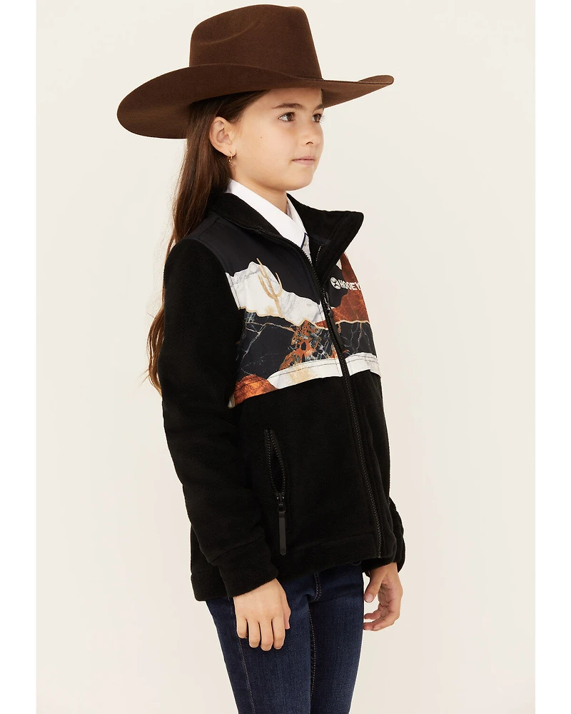 Hooey Girls' Scenic Print Softshell Jacket