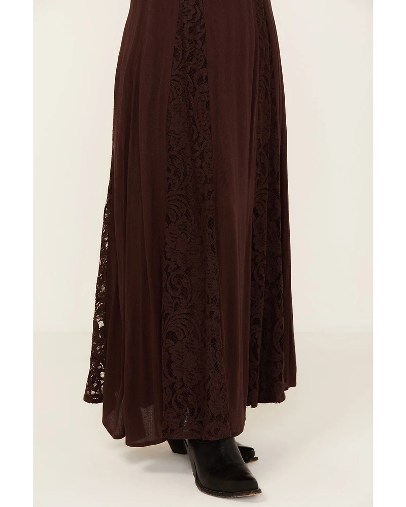 Shyanne Women's Lace Inset Maxi Skirt