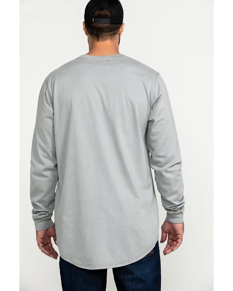 Hawx Men's FR Pocket Henley Long Sleeve Work Shirt - Tall