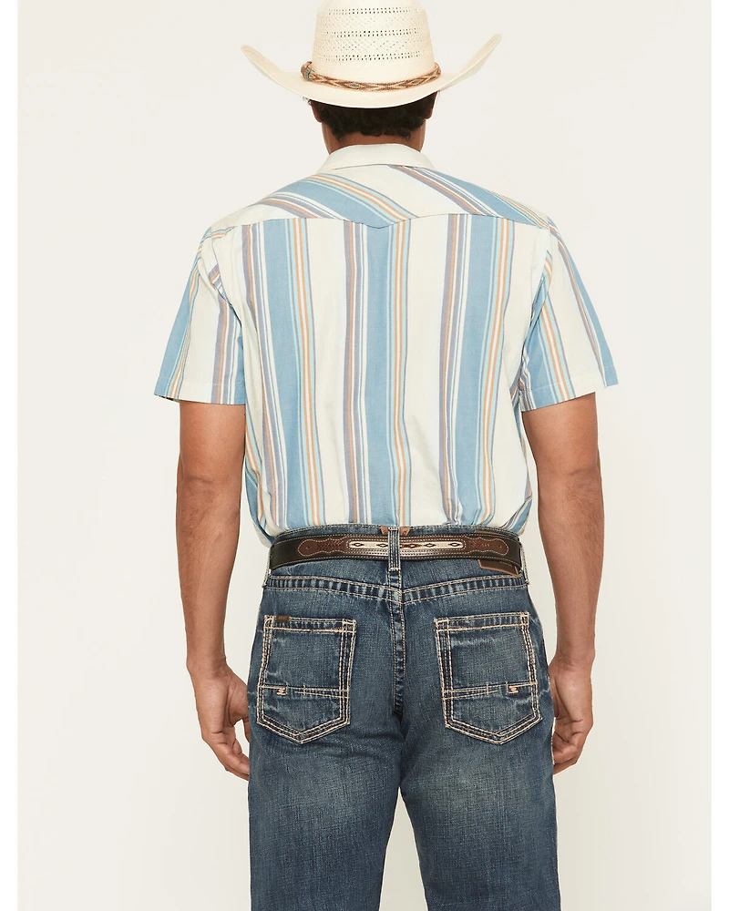 Ariat Men's Hilton Retro Fit Striped Short Sleeve Snap Western Shirt