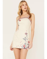 Shyanne Women's Americana Embroidered Denim Mini Dress