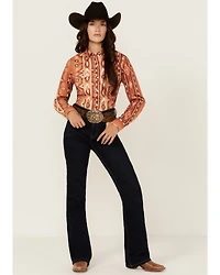 Rock & Roll Denim Women's Dark Wash High Rise Bootcut Stretch Jeans