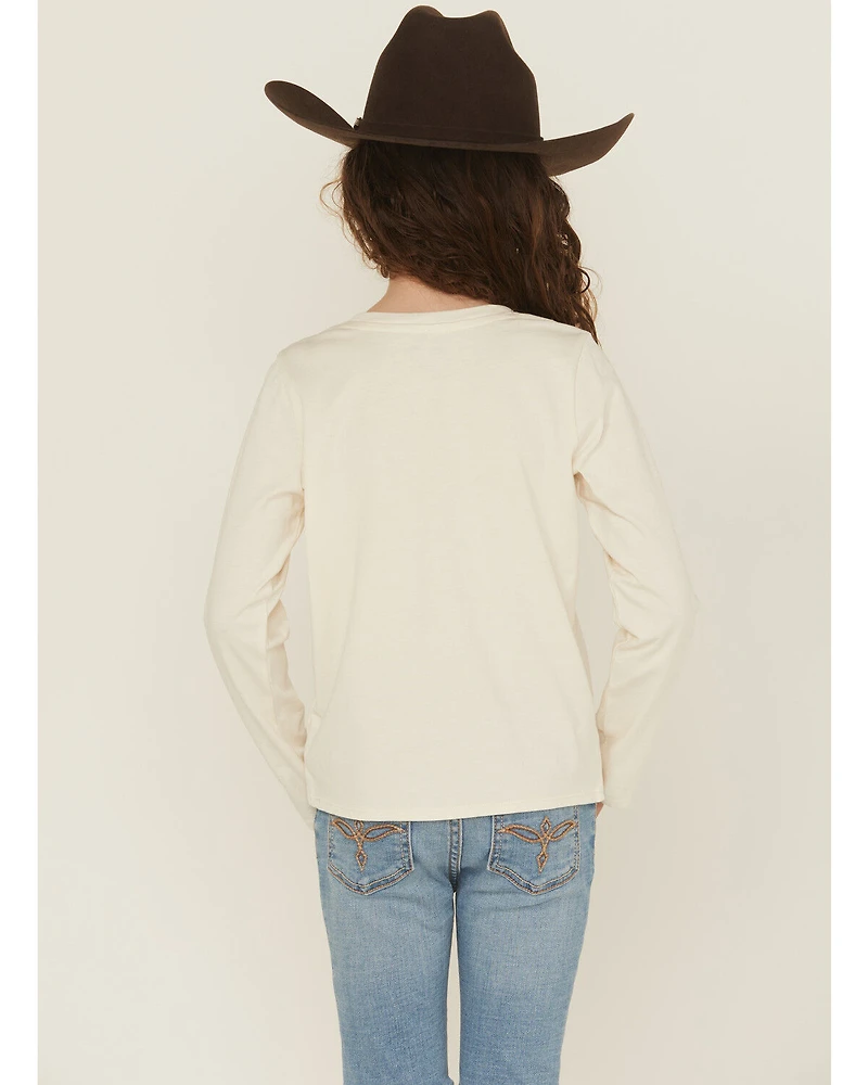 Wrangler Girls' Stay Wild Long Sleeve Graphic Tee