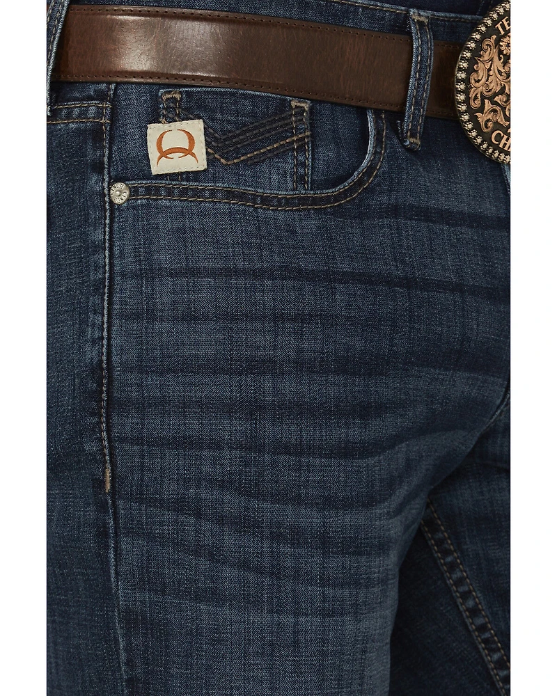 Cinch Men's Grant Dark Wash Relaxed Bootcut Performance Stretch Denim Jeans