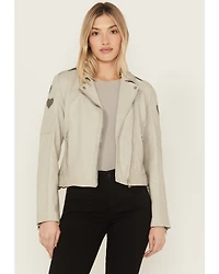 Mauritius Leather Women's Reo Heart Moto Jacket