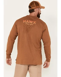 Hawx Men's Ombre Long Sleeve Graphic Work T-Shirt