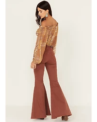 Shyanne Women's High Rise Tulip Hem Super Flare Jeans