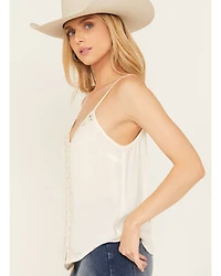 Shyanne Women's Embellished Crinkle Cami Tank