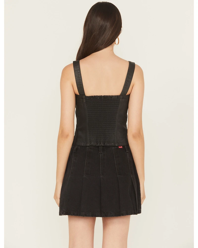 Levi's Women's Sculpted Prize Fight Sleeveless Denim Bustier Top