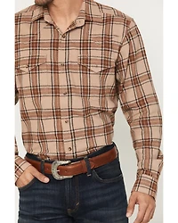 Cody James Black 1978® Men's Brenden Plaid Print Long Sleeve Button-Down Flannel Shirt