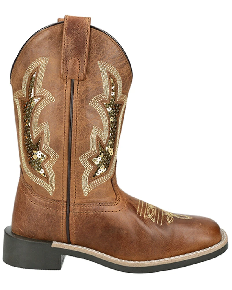 Smoky Mountain Little Girls' Nevada Western Boots - Broad Square Toe