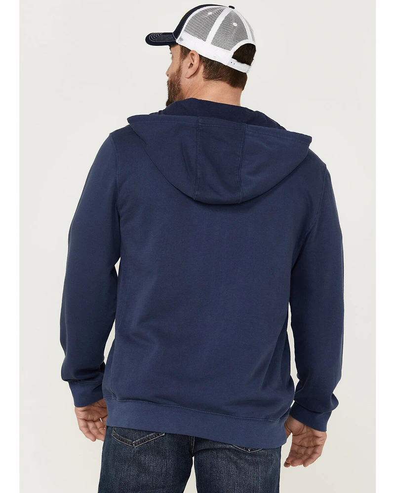 Brothers and Sons Men's Weathered French Terry Zip-Front Hooded Jacket