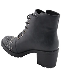 Milwaukee Leather Women's Studded Rocker Boots - Round Toe