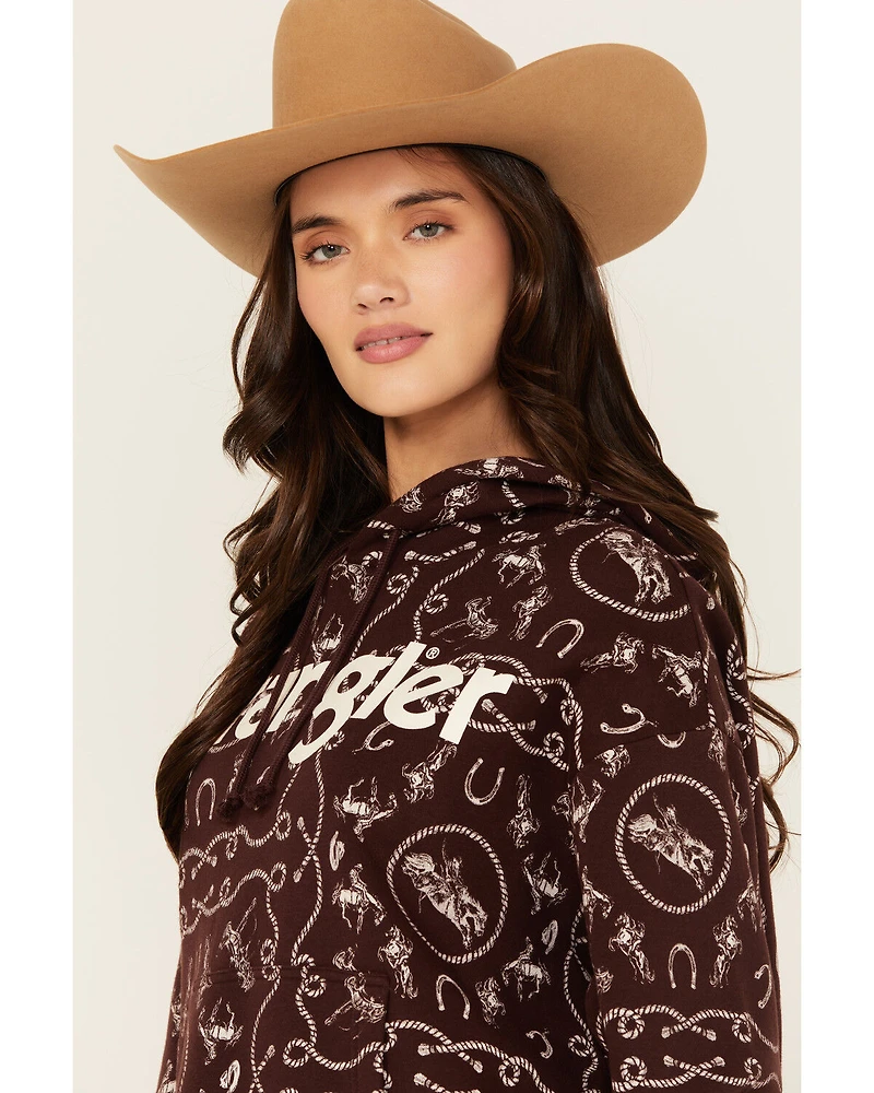 Wrangler Women's Rope Print Logo Hoodie