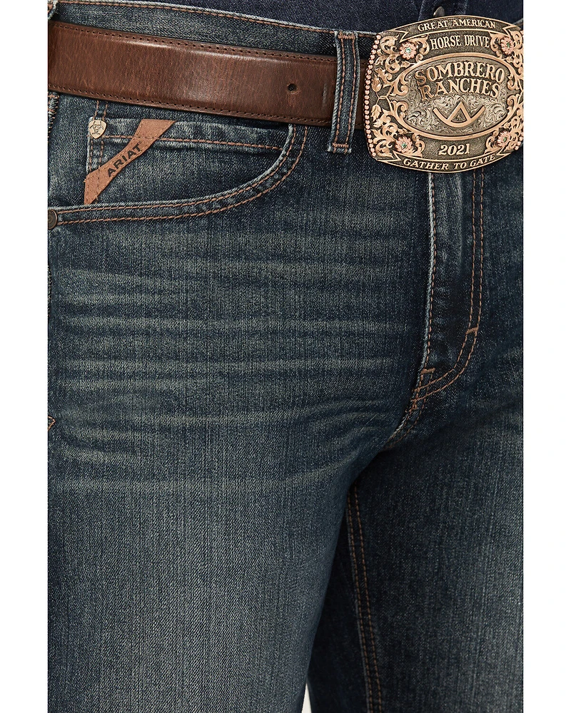 Ariat Men's M2 Atlas Ray Dark Wash Relaxed Bootcut Pro Series Performance Denim Jeans