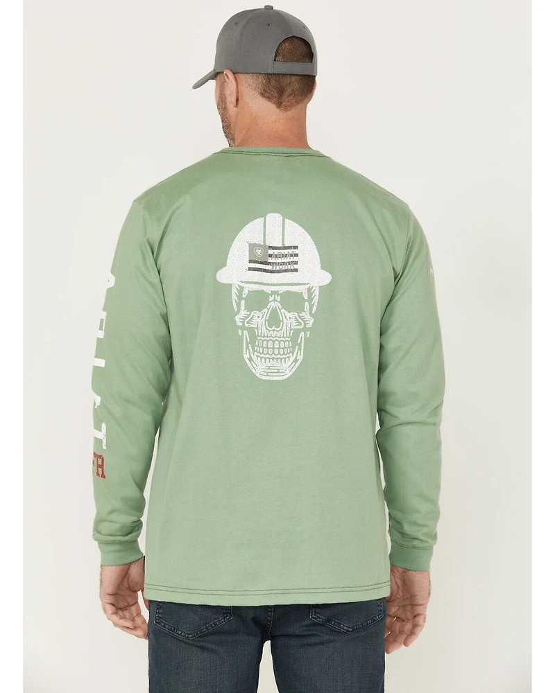 Ariat Men's FR Skull Logo Long Sleeve Graphic Work Shirt