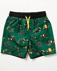 John Deere Toddler Boys' Tractor Print Swim Trunks