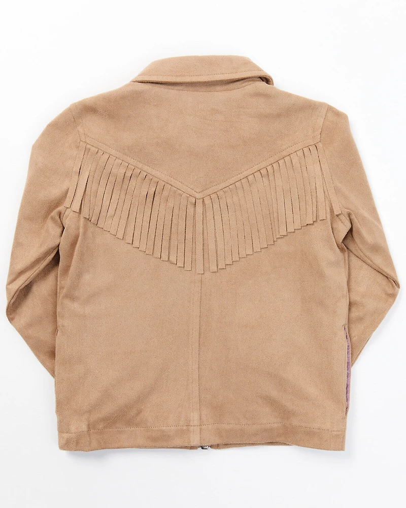 Shyanne Toddler Girls' Faux Suede Fringe Jacket
