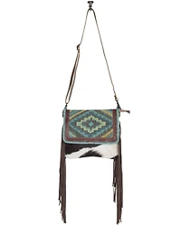 Myra Bag Women's Wild West Boho Hair-On Hide Crossbody Bag