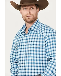 Roper Men's Amarillo Plaid Print Long Sleeve Button-Down Stretch Western Shirt