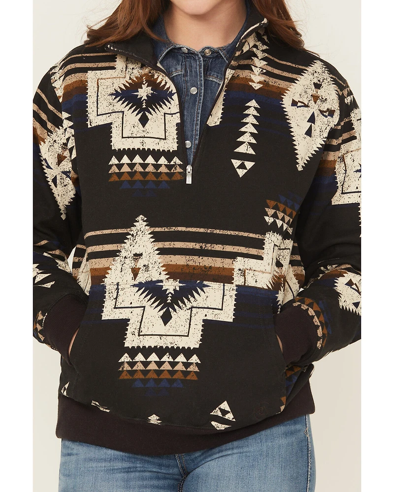 Ariat Women's Southwestern Print 1/4 Zip Pullover