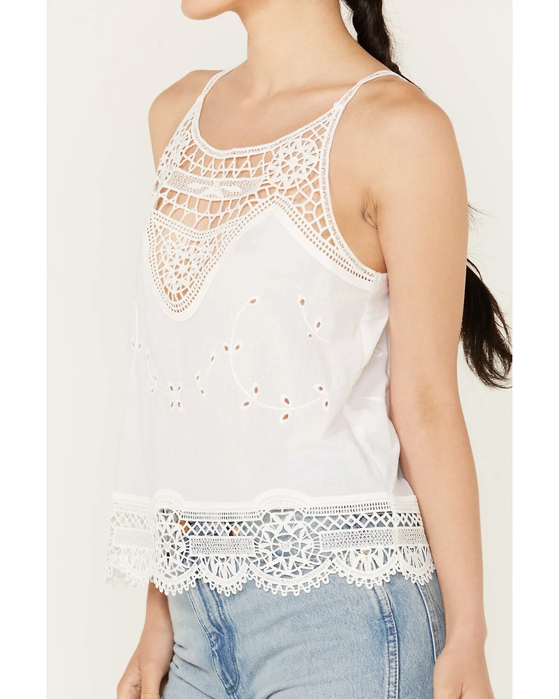 Beyond The Radar Women's Crochet Trim Tank
