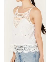 Beyond The Radar Women's Crochet Trim Tank