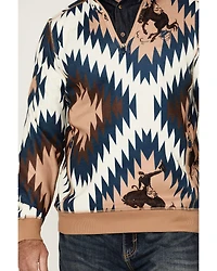RANK 45® Men's Southwestern Print 1/4 Zip-Up Pullover