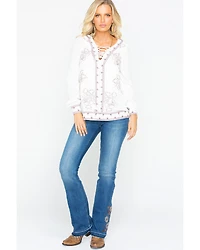 Idyllwind Women's Homegrown Lace-Up Tunic Top