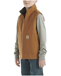 Carhartt Little Boys' Canvas Sherpa Lined Vest