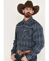 Cowboy Hardware Men's Arroyo Plaid Print Long Sleeve Western Snap Shirt