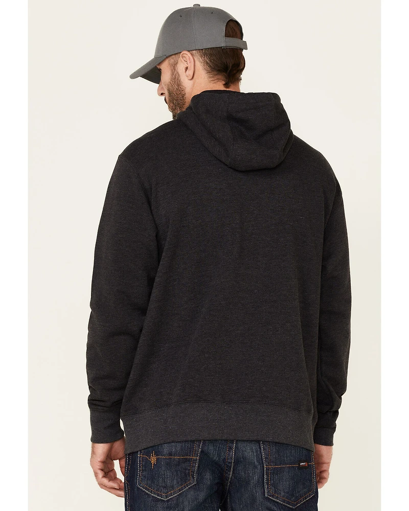 Ariat Men's Charcoal Rebar Workman 1/4 Zip Front Work Hooded Pullover