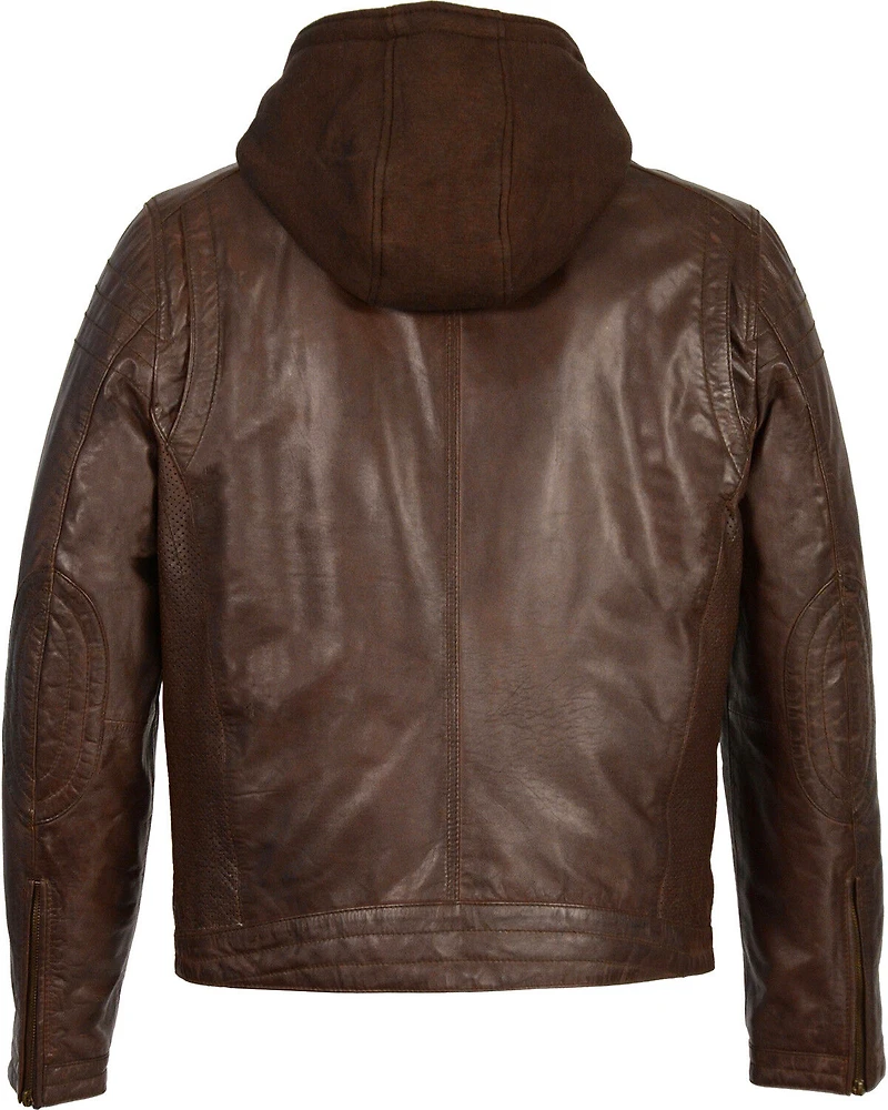 Milwaukee Leather Men's Zipper Front Jacket w/ Removable Hood