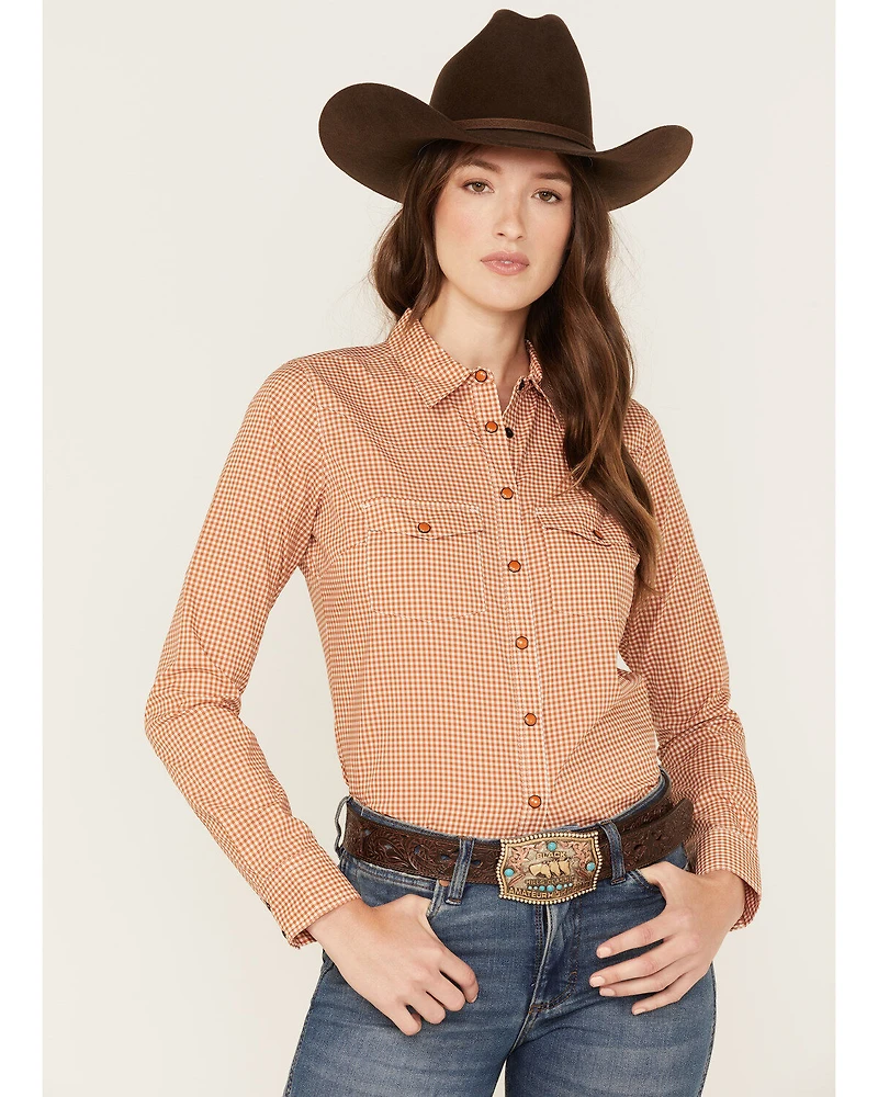 RANK 45® Women's Print Long Sleeve Vented Western Performance Shirt